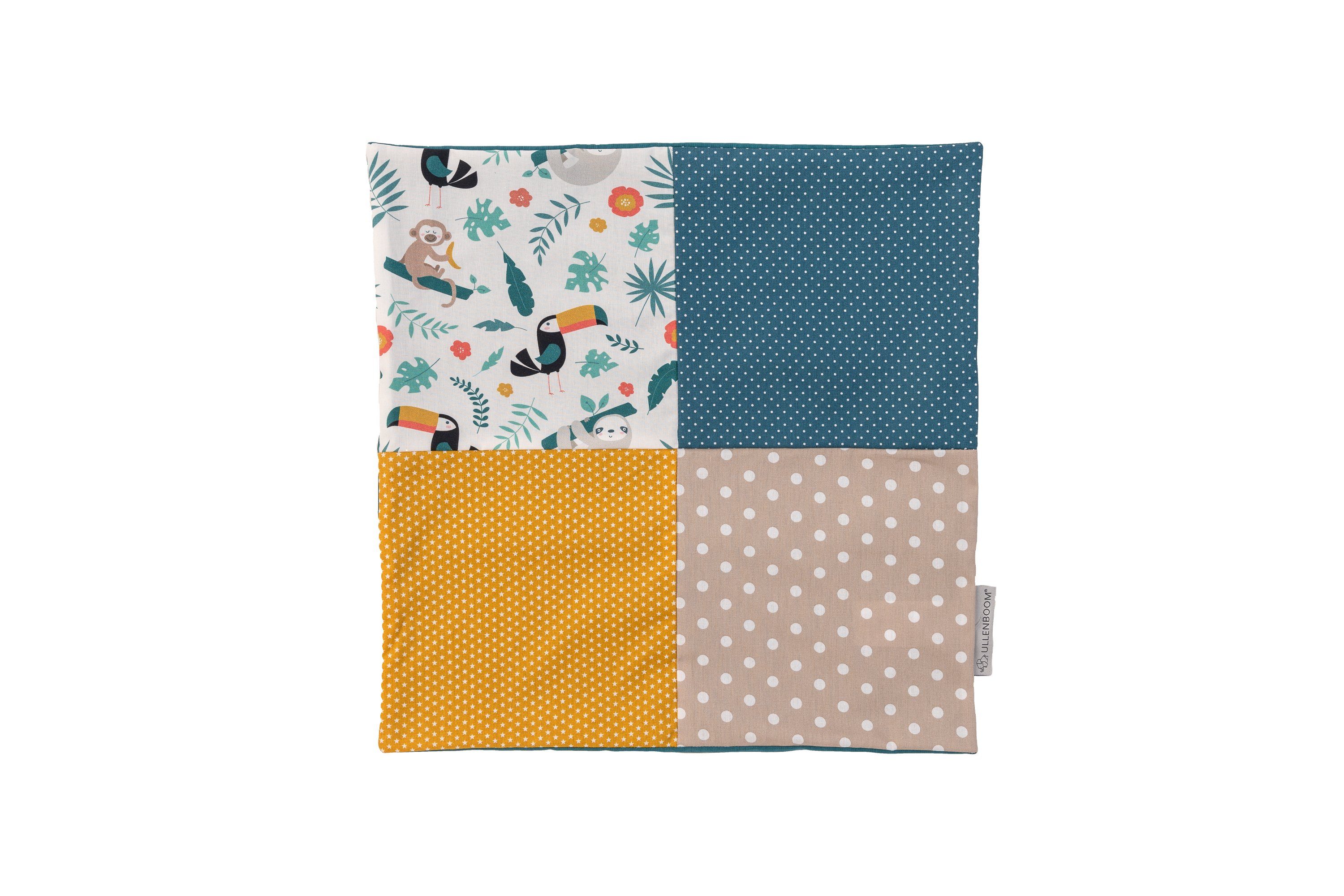 ULLENBOOM ® Kissenbezug Baby Kissenbezug 40x40 cm Dschungel (Made in EU), Kopfkissenbezug mit Hotelverschluss, aus 100% Baumwolle, Design: Patchwork