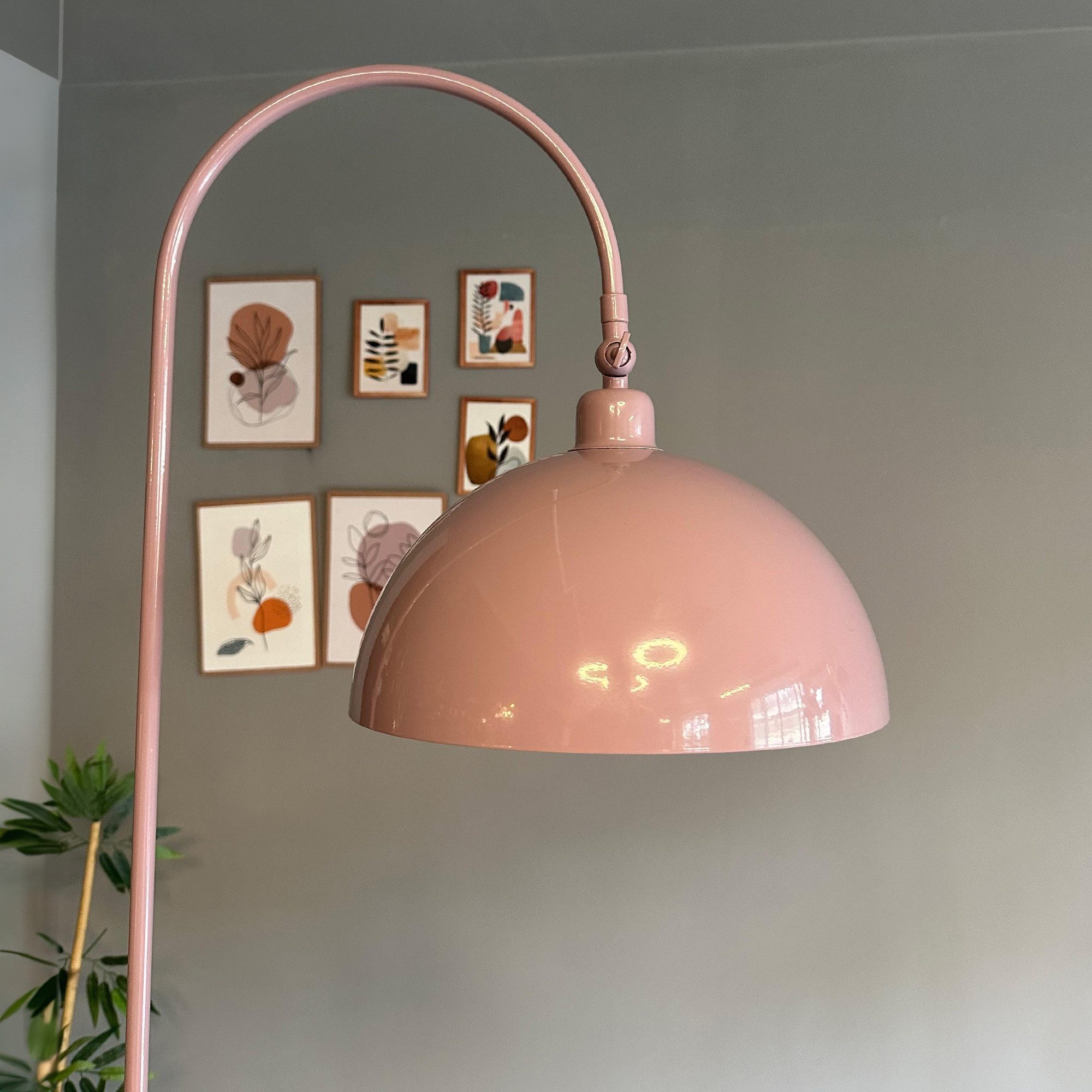Bamyum Stehlampe Moderne Metall Stehlampe mit Dimmer, ohne Leuchtmittel, verstellbarer Lampenschirm