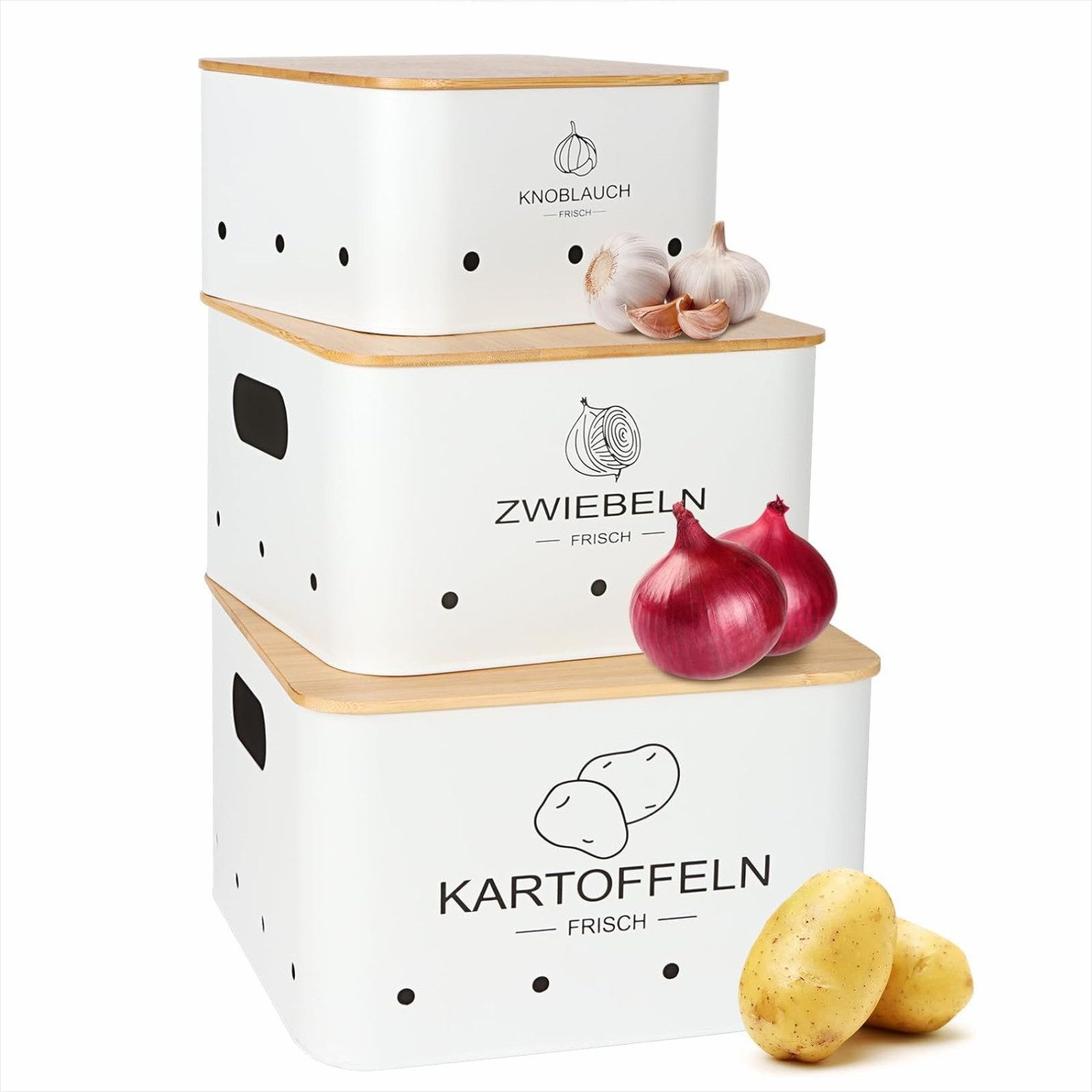 KingLux Aufbewahrungsbox 3Stk.Kartoffel Aufbewahrungsbox, Hält Gemüse Länge günstig online kaufen