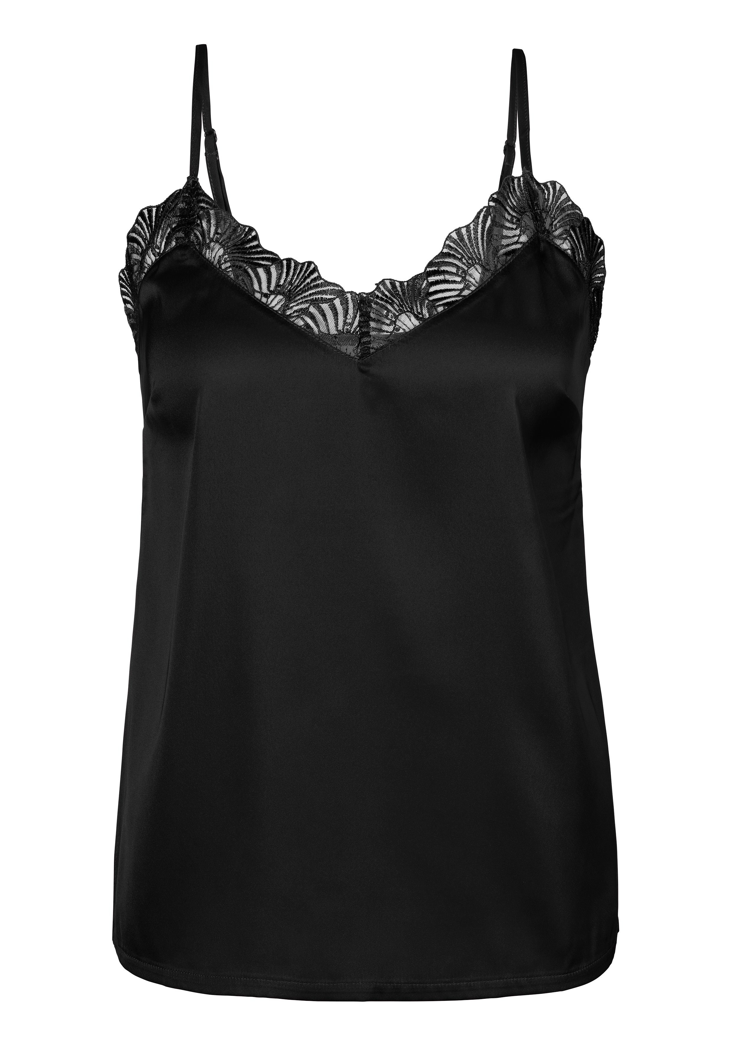 LASCANA Spaghettitop mit zarter Spitze vorn günstig online kaufen