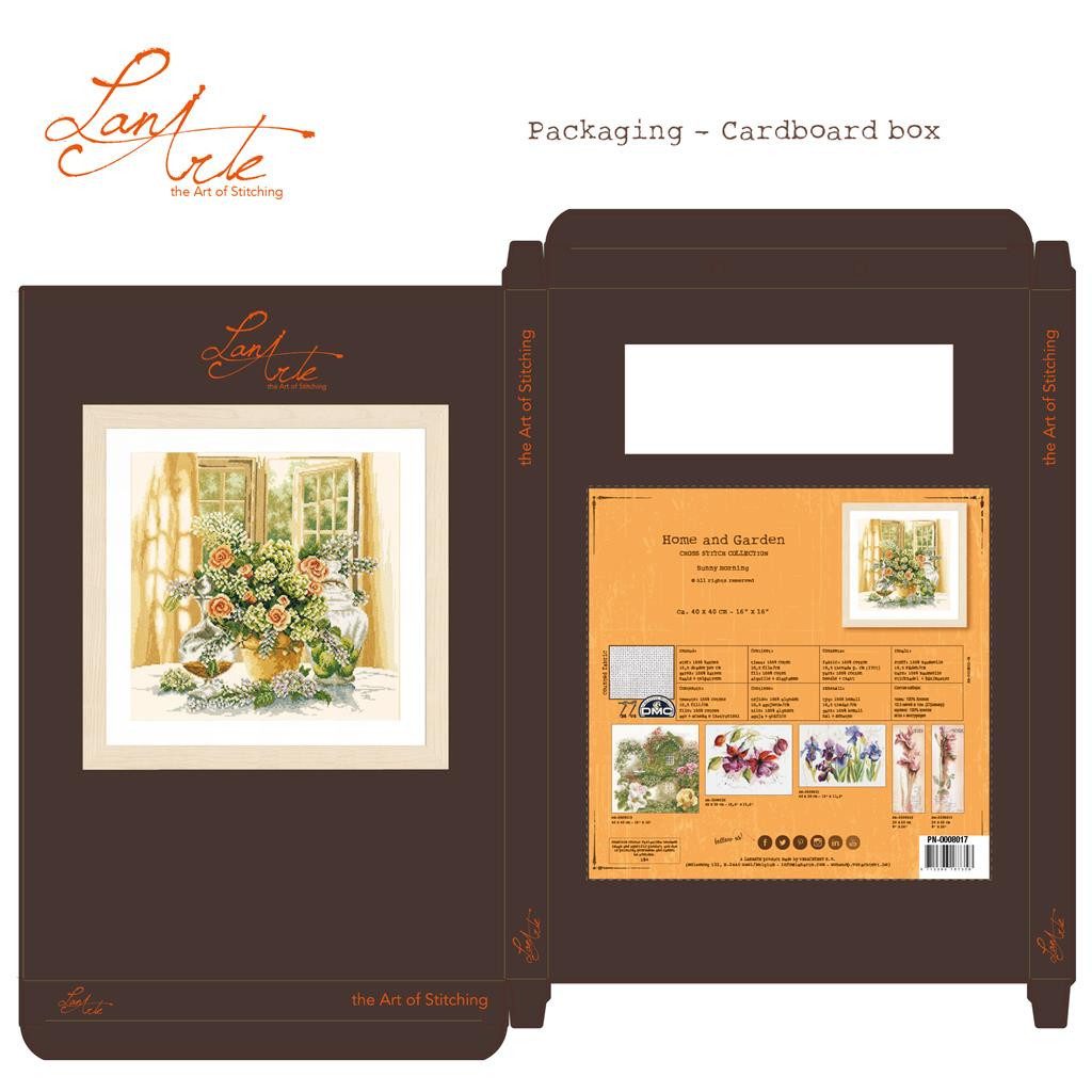 Lanarte Kreativset Lanarte Zählmusterpackung Sonniger Morgen, Kreuzstichpackung, (Set, embroidery Kit), Made in Europe