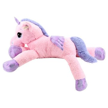 Sweety-Toys Kuscheltier Sweety Toys 8049 XXL Einhorn Plüschtier Kuscheltier 130 cm rosa