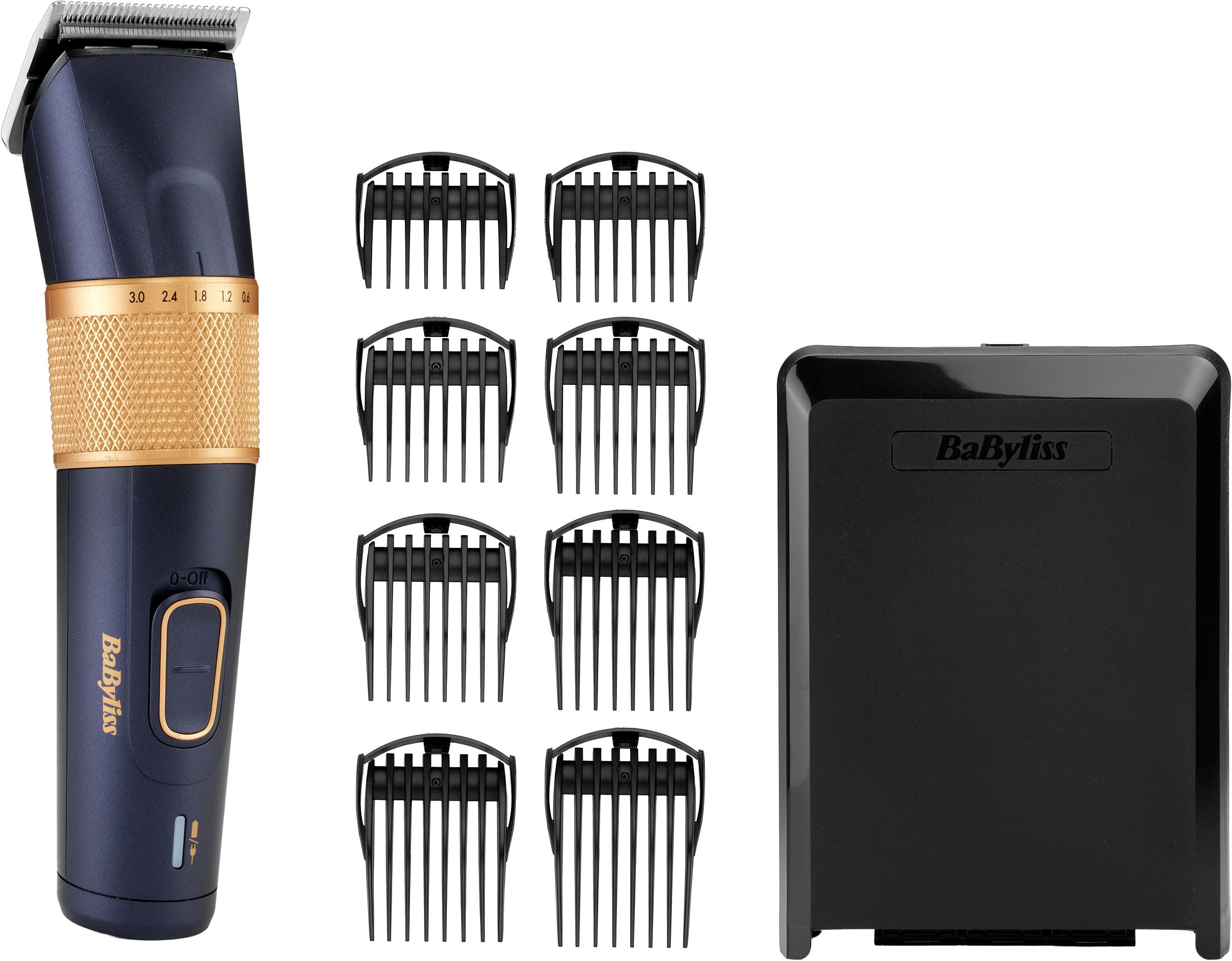 BaByliss Haarschneider Lithium Power Haarschneider E986E mit Karbon-Titanium-Klingen, Lithium-Ionen-Akku für lange Laufzeit, 45 Schnittlängen