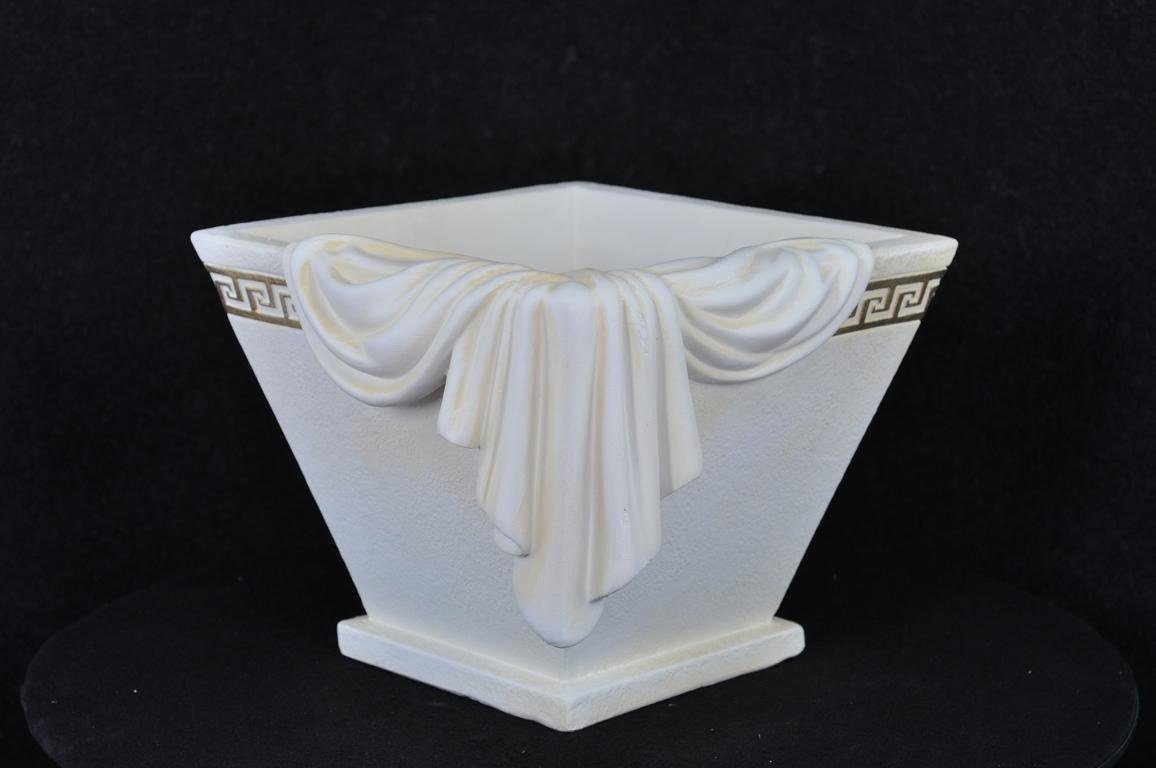 cm Design XXL Skulptur Weiß Medusa Vase mit Deko JVmoebel Vasen Pokal 27,5 Schärpe