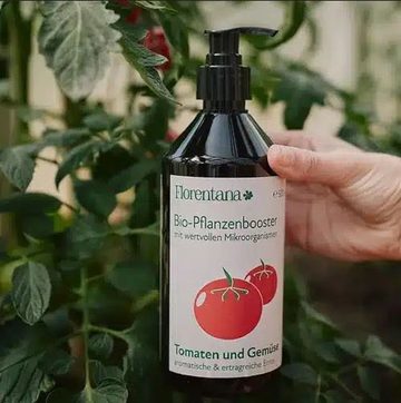 Florentana Gemüsedünger Bio-Pflanzenbooster Flüssigdünger für Tomaten und Gemüse 500 ml, Bio-Pflanzenbooster-500ml