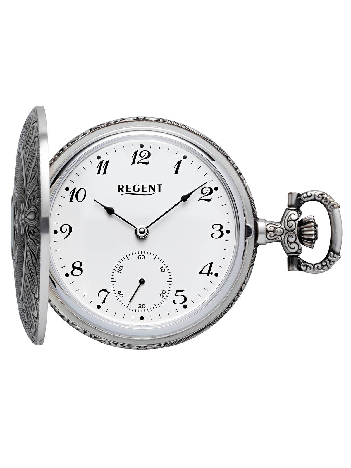 Regent Taschenuhr Regent Taschenuhr Antik analog Mechanik silberfarben  geschwärzt P-607