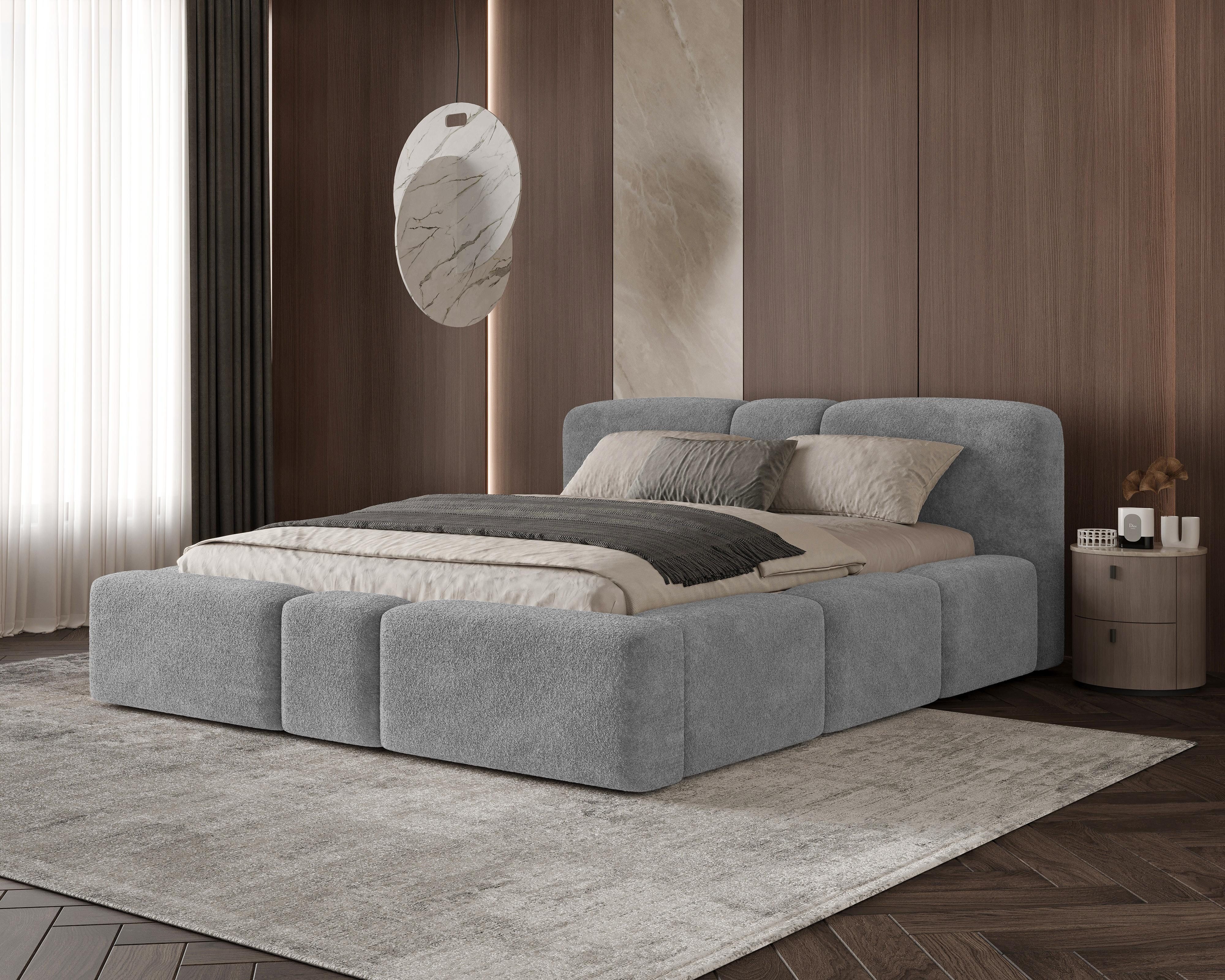 Chilly Möbel Polsterbett Designer Doppelbett mit XXL Bettkasten & Lattenrost (Boxbett ohne Matratze Metallrahmen 13 Farben, 1-tlg., 140x200 160x200 180x200 200x200cm), Gasdruckfeder Kopfteil Stauraum Doppelbett