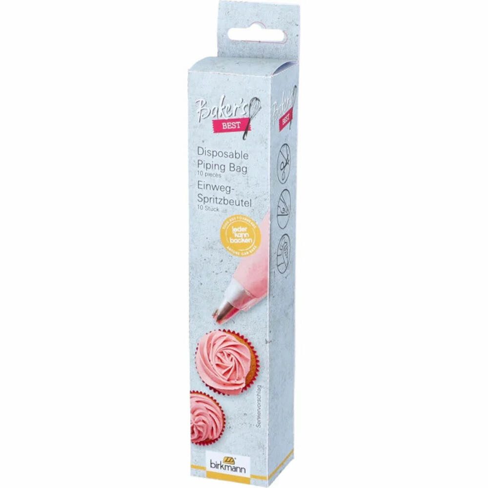 FunCakes Einweg-Spritzbeutel 46 Cm - 10 Stück Transparente Backbeutel Für Perfekte Verzierung