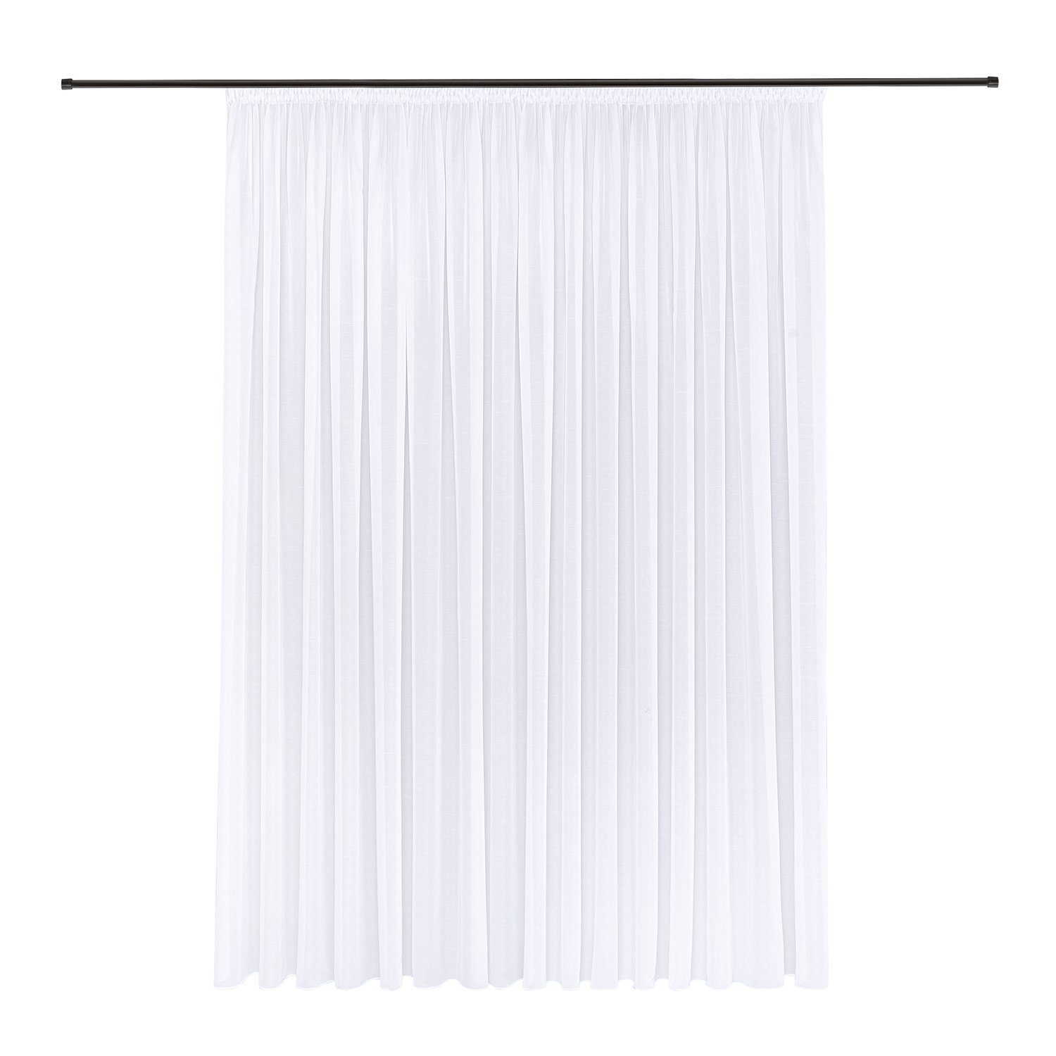 Gerster Gardine Alina (1 St), Smokband, halbtransparent, Wirkware, Pflegeleichte, matte Effekt-Webware