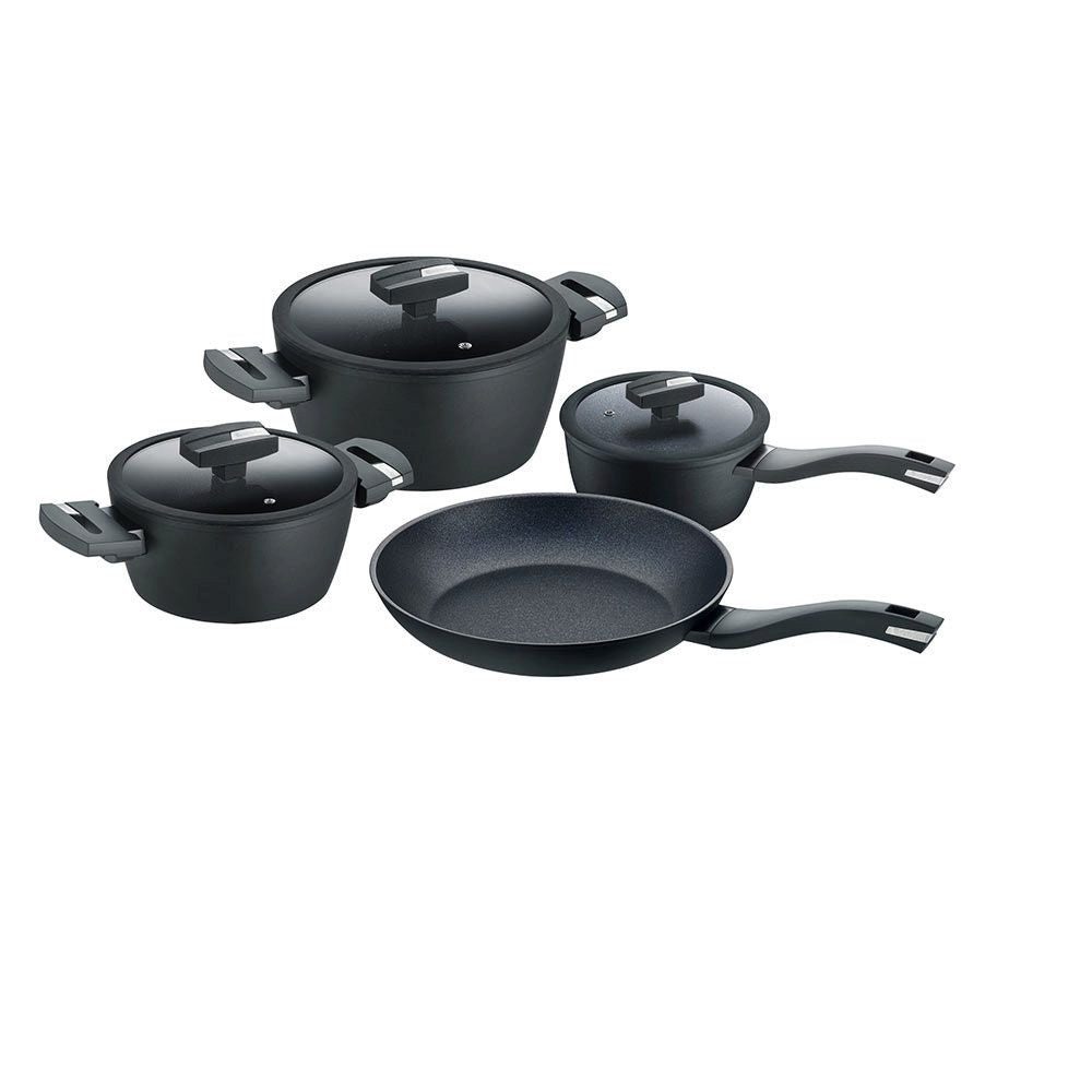 Berndes Topf-Set aus Aluminium, schwarz - Balance® Induction Enduro, Aluminium, schlaggeschmiedet