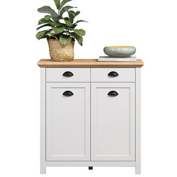 trendteam Kommode Landside grau, Flurkommode Sideboard Anrichte Schrank Wohnzimmermöbel 95 x 91 x 41 cm