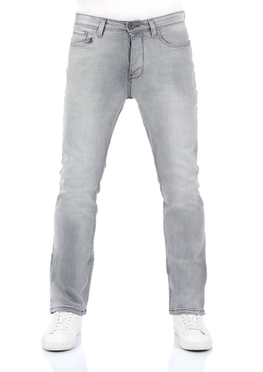 riverso Bootcut-Jeans Herren Jeanshose RIVFalko Boot Cut Fit Denim Hose mit Stretch Grey Denim (G113)
