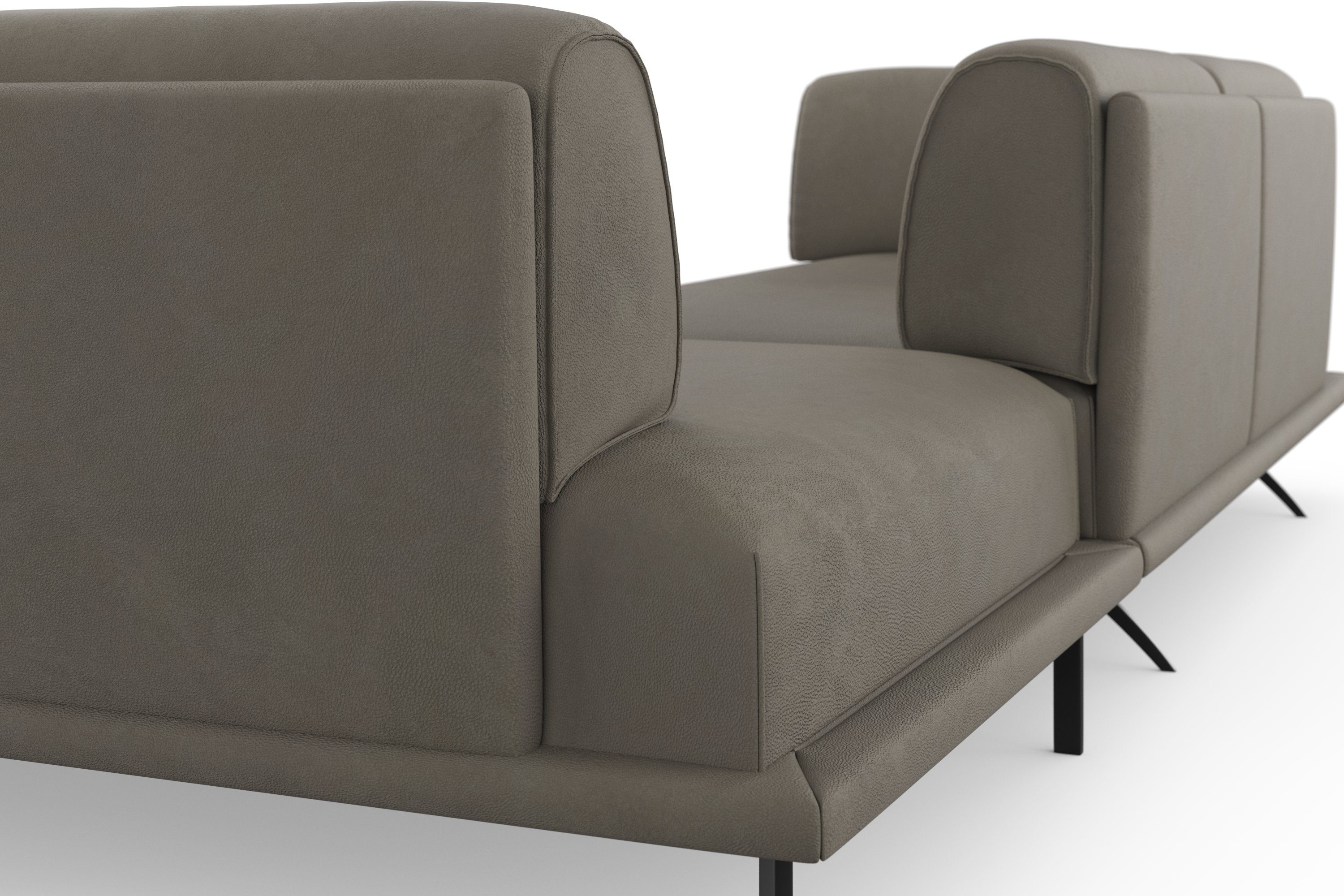 machalke® Ecksofa benito, mit Sockel bezogenem