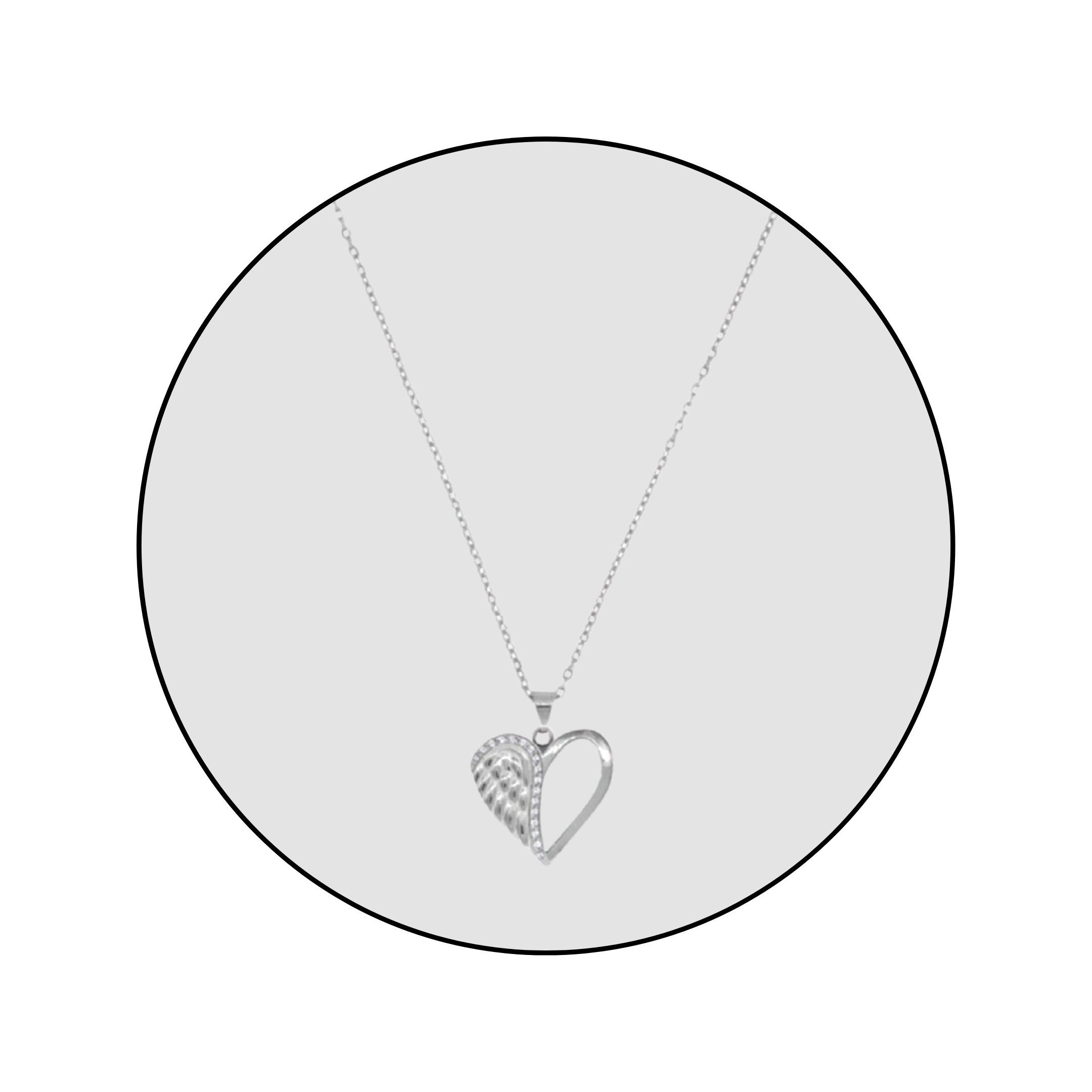 GOLDKLEIN Edelstahlkette Edelstahl Schmuck Engel Herz günstig online kaufen