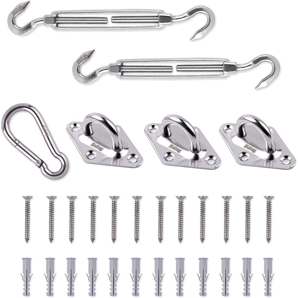 Sekey Sonnensegel Sonnenschutz Befestigungsset Sonnensegel Zubehör für die günstig online kaufen