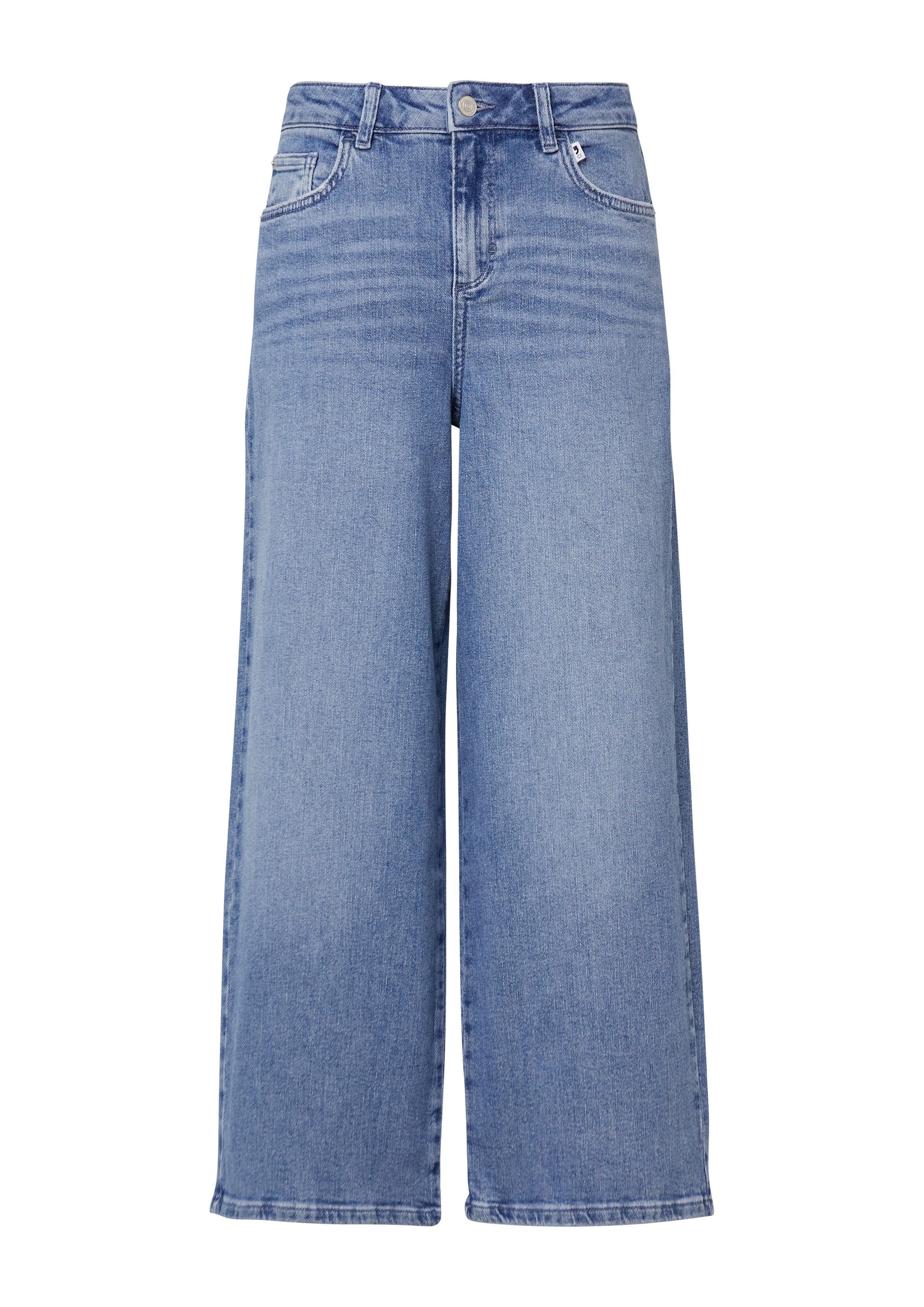 comma Weite Jeans Jeans-Hose Jeans-Culotte mit Waschung günstig online kaufen