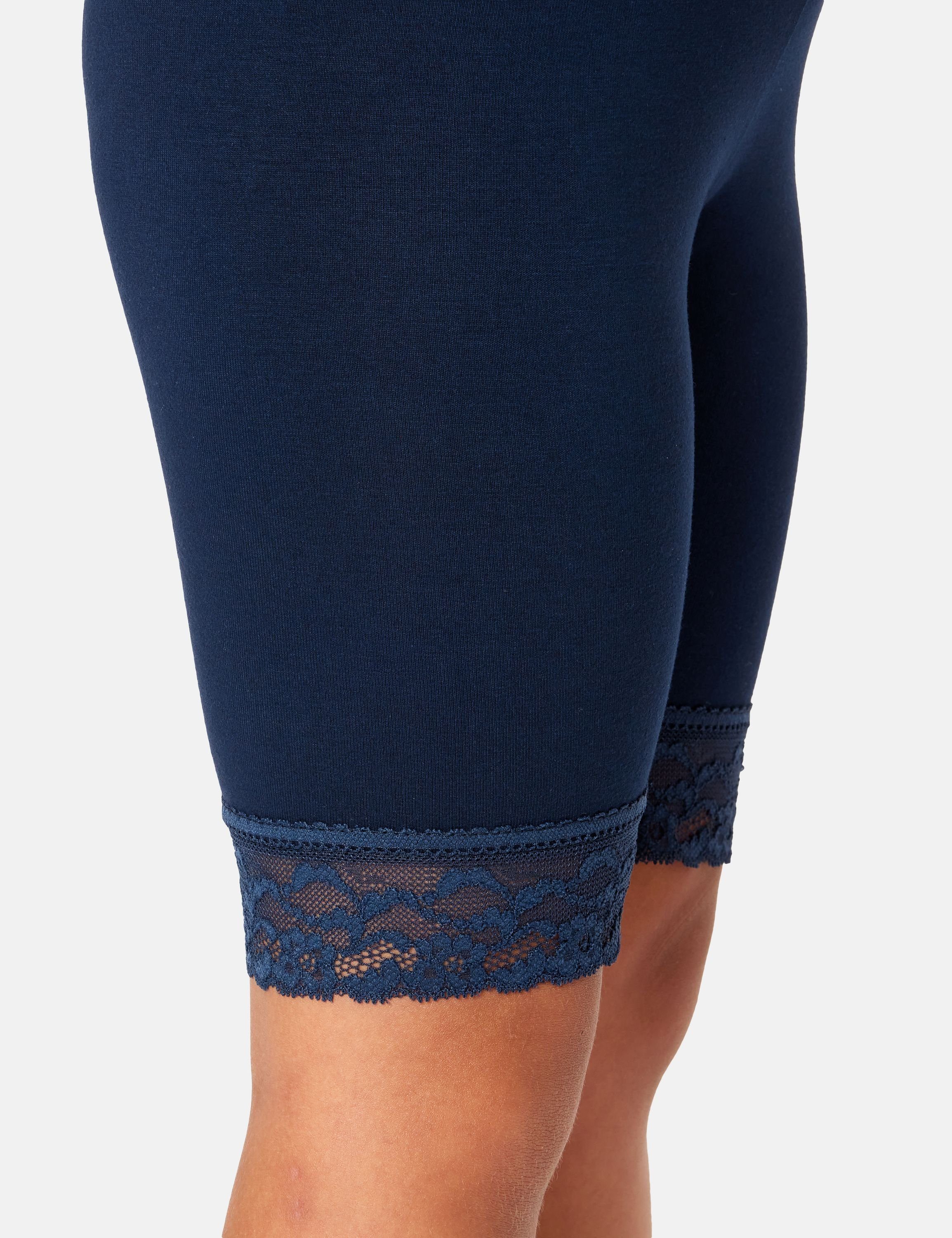 Merry aus MS10-434 Leggings Bund Leggings Style Viskose Mädchen elastischer Marineblau Kurze (1-tlg)