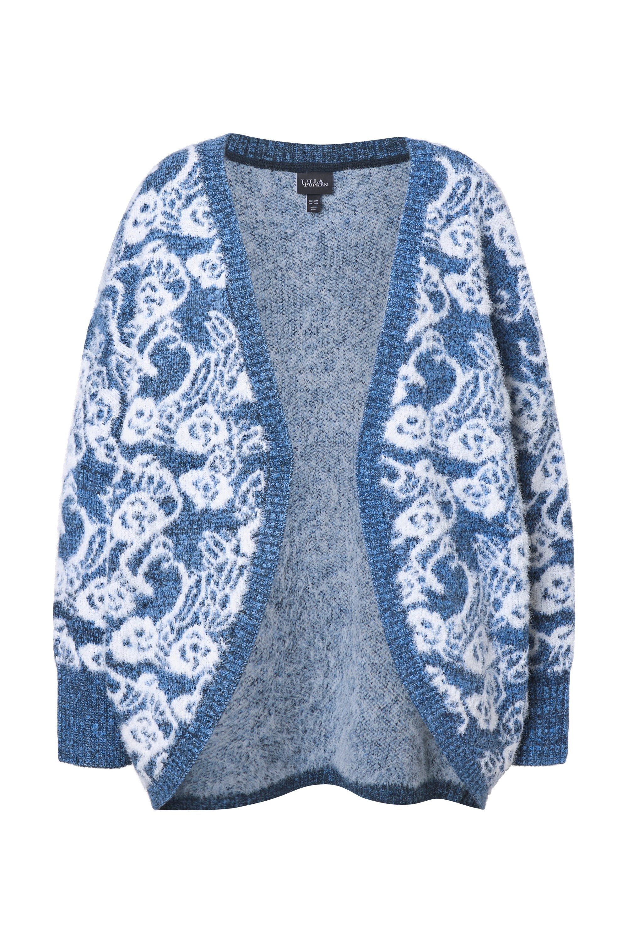 Ulla Popken Strickjacke Strickjacke Eggshape ohne Verschluss günstig online kaufen