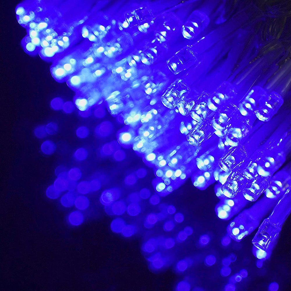 Modi, Deko; Lila Rosnek 8 für Grün LED-Lichterkette Weihnachten 10-100M, Urlaub, Blau Hochzeit Rot Party Rosa wasserdicht,