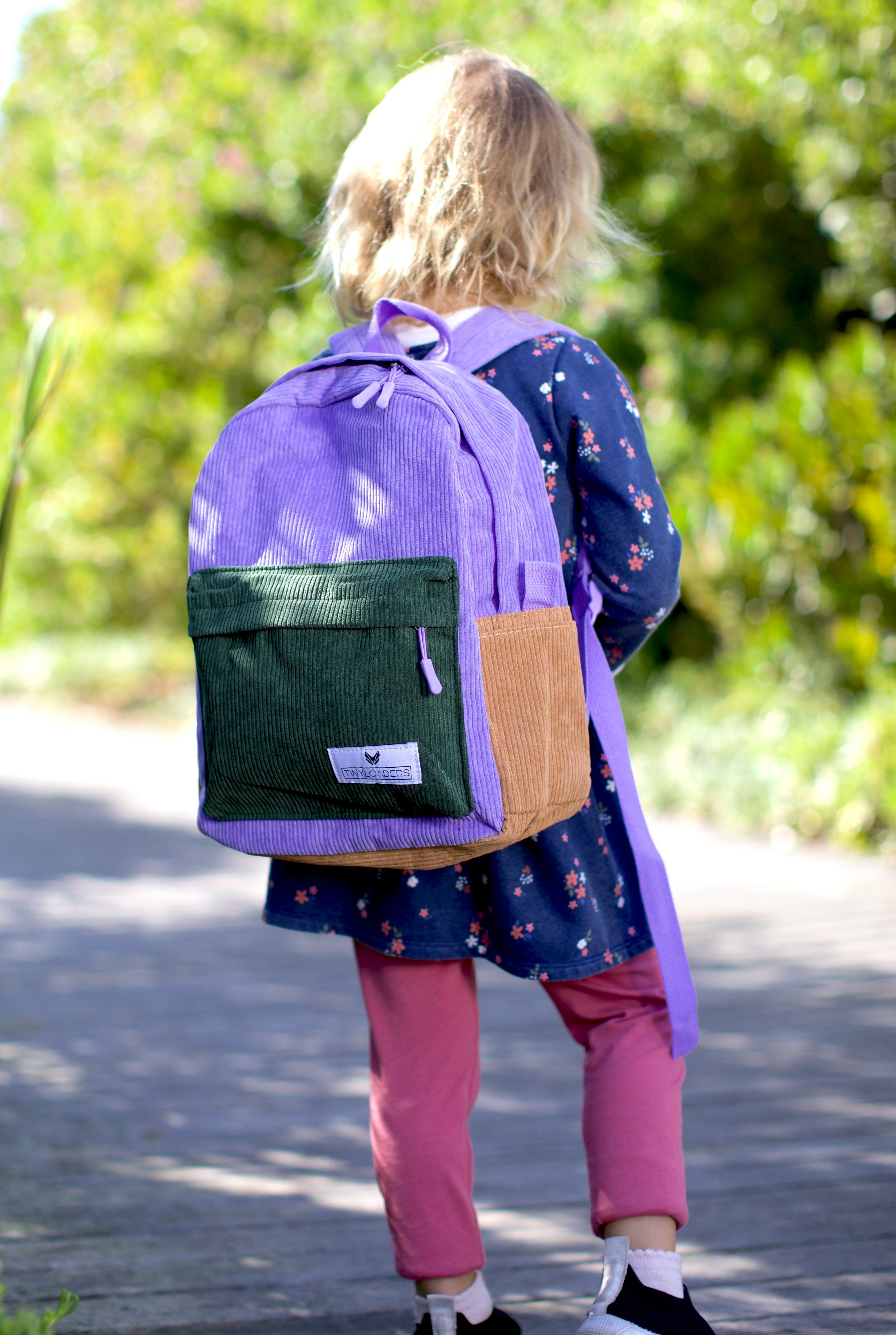 TINYLOADERS Kinderrucksack Kinderrucksack Kord Kinder Rucksack Backpack Kordrucksack, Rucksack Kinder, Innentasche, PFC-frei, Robuste Zipper, Kordrucksack