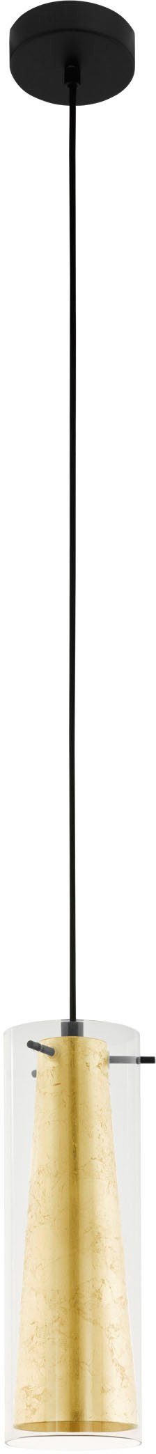 EGLO Hängeleuchte PINTO GOLD Pendellampe, Stahl, Glas, E27, IP20, Esstischlampe, Lampe, ohne Leuchtmittel, Leuchtmittel wechselbar, Hängelampe goldfarben - für Esszimmer, Küche oder Wohnzimmer