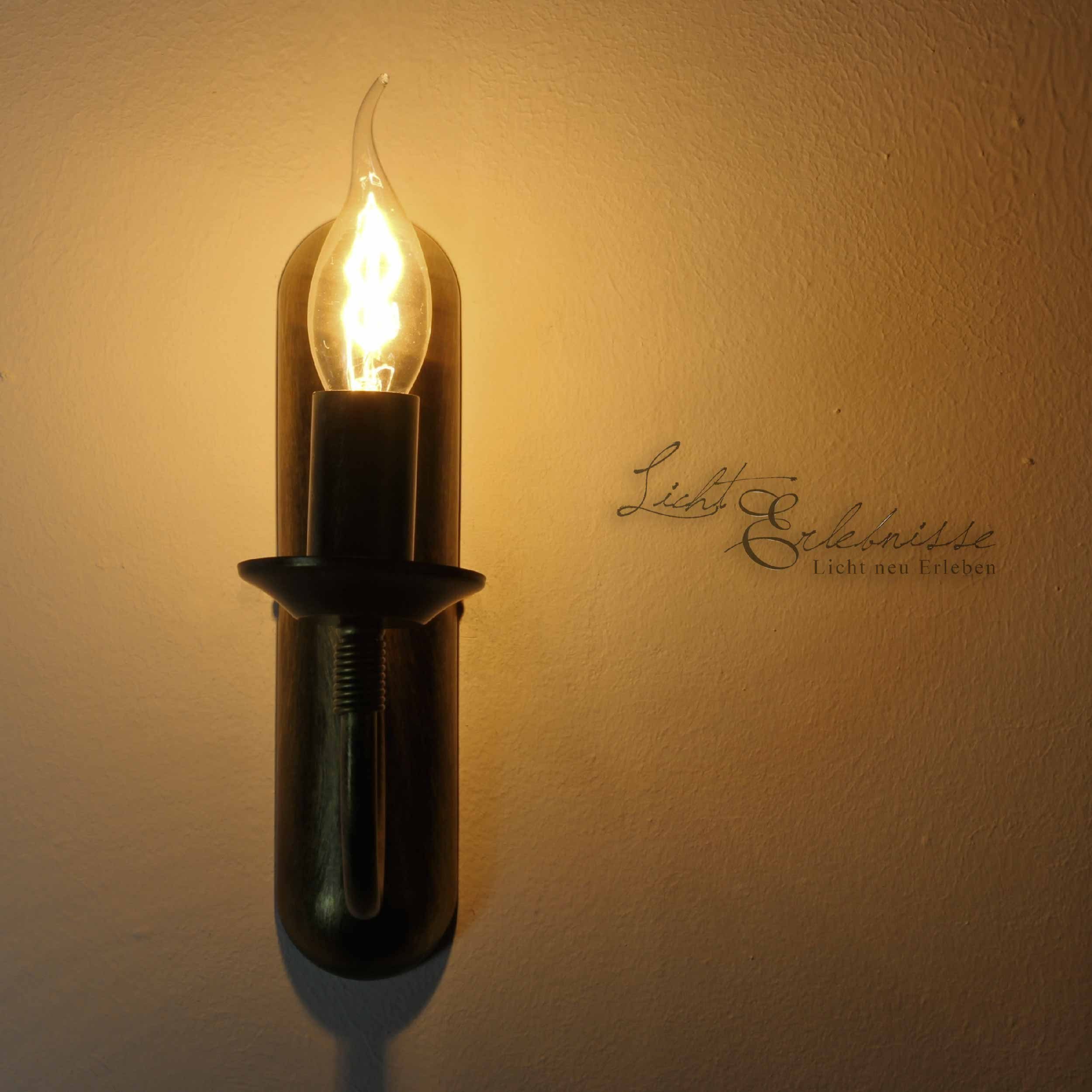 Wandleuchte Braun Wandlampe Leuchtmittel, ohne ARES, Antike Landhaus Flur Licht-Erlebnisse rustikal Schlafzimmer Lampe Antik