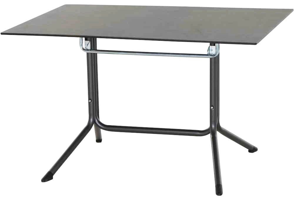 Tischplatte BxTxH: Siena (1-St), darkstone HPL Garden 80x120x71 Sola Stahlgestell, cm, Gartentisch
