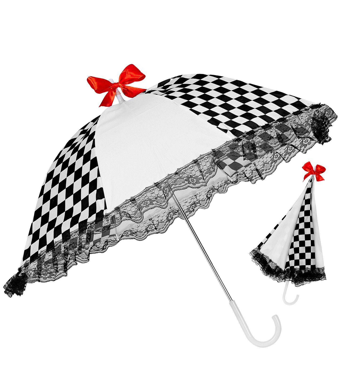 Kostüm Schwarz Weißer Zirkusschirm - 77 cm, Kostüm Harle
