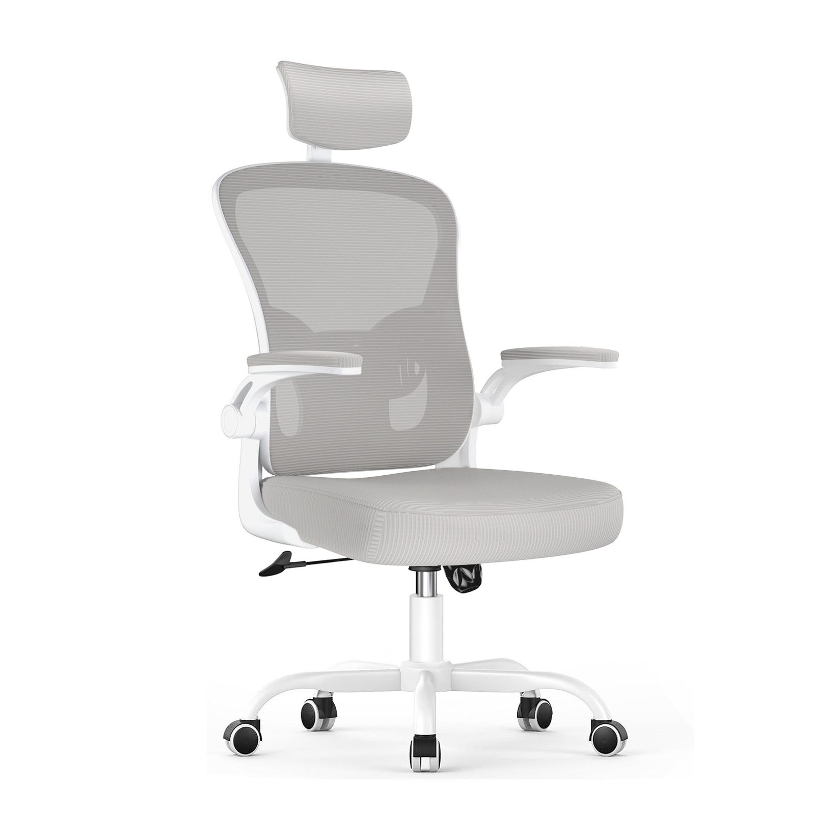 ZAISZE Bürostuhl Ergonomischer Bürostuhl mit Netzbezug und klappbaren Armlehnen (Spar-Set), Einstellbarer für maximale Bewegungsfreiheit – Bild 2 von 5