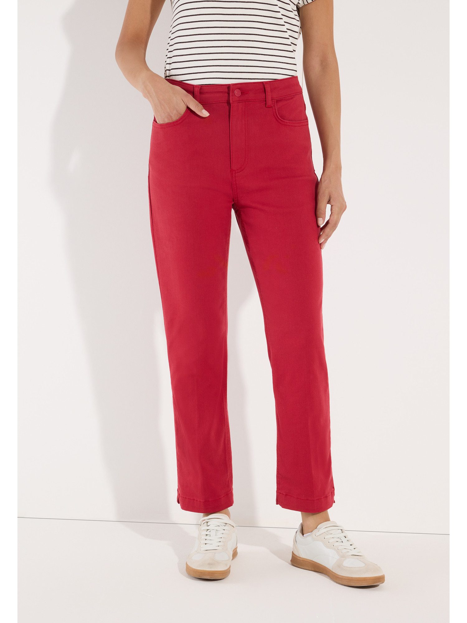 MORE&MORE Regular-fit-Jeans sportive 7/8 Jeans, coloured denim