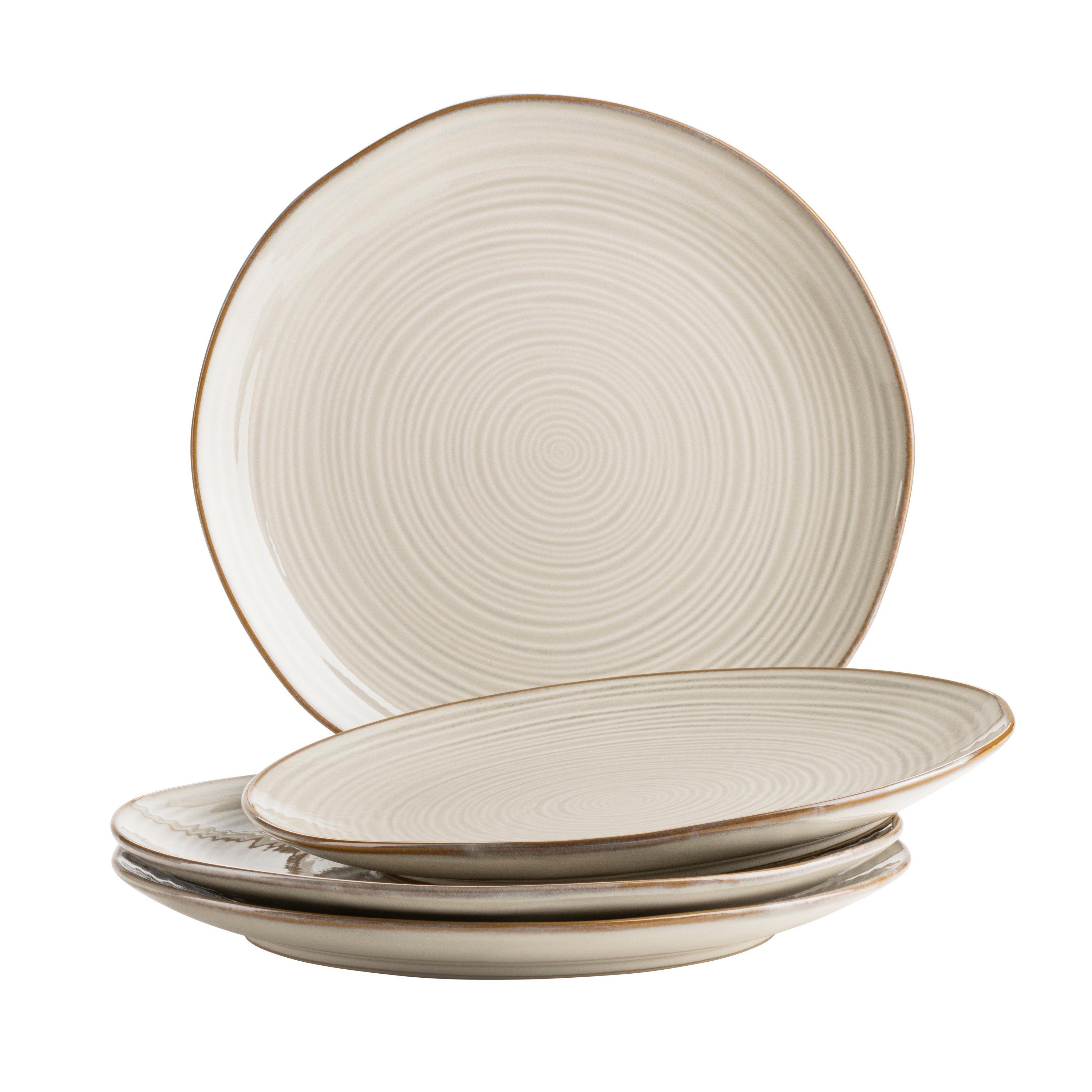 MÄSER Teller-Set Nottingham (4-tlg), 4 Personen, Keramik