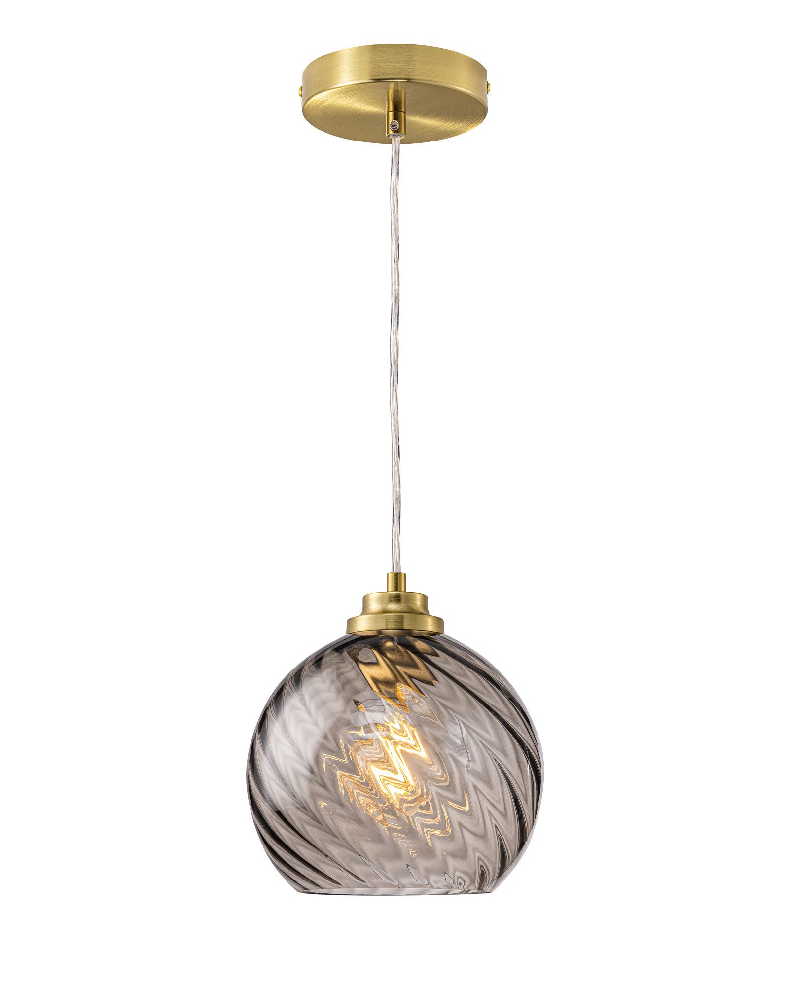 EDISHINE Pendelleuchte Esstisch, Hängeleuchte mit Glas Lampenschirm, Höhenverstellbar, LED wechselbar, warmweiß, Hängelampe für Kücheninsel, Flur