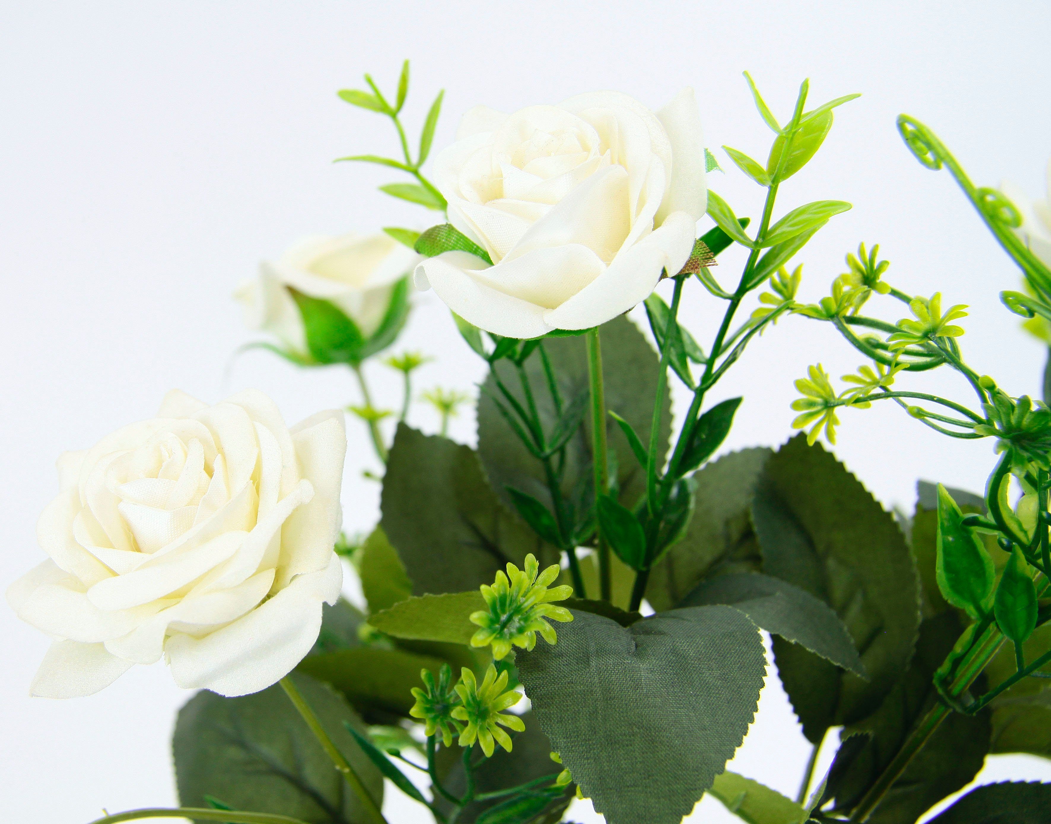 Kunstblumenstrauß Wildrosen, I.GE.A., Höhe 39 cm, Kunstblumenstrauß