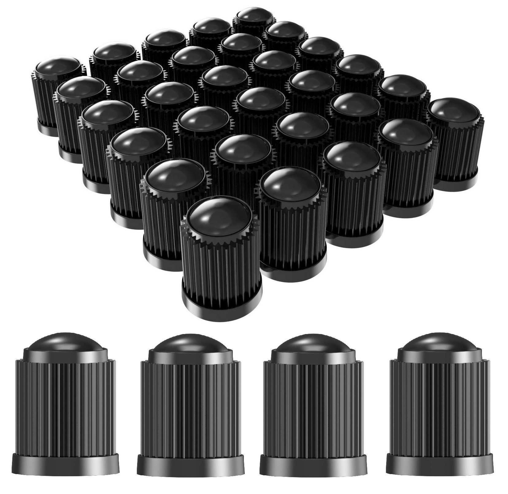 Ventilkappe 40er Pack Reifenventilkappen aus Kunststoff Set aus 40 Stück Staubschu