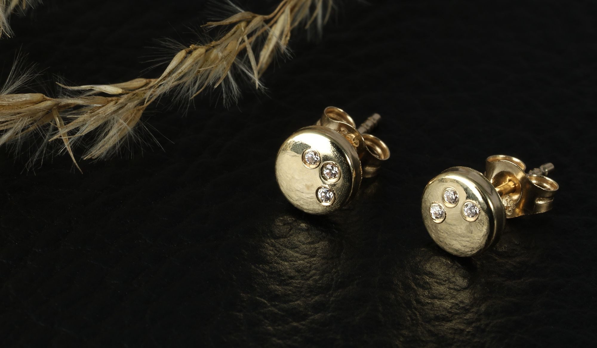 Paar Ohrhänger Ohrringe – Ohrstecker aus 333 Gold mit Zirkonia