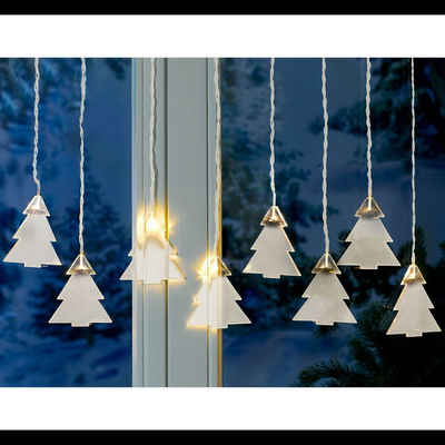 BURI Lichterkette Lichterkette Tannenbäume 8 LED Weihnachtsbeleuchtung Weihnachtsdeko Wi