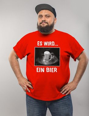 MoonWorks Print-Shirt Herren T-Shirt Männer Bier Alkohol Spruch Partyshirt Fasching Karneval mit Print