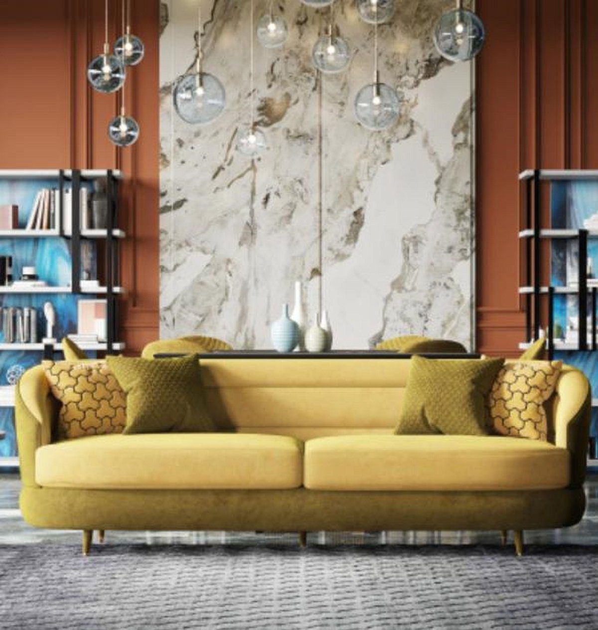 JVmoebel Sitzer Sitz Sofa, Couch 3 Design Sofa Samt Textil Relax Lounge Dreisitzer