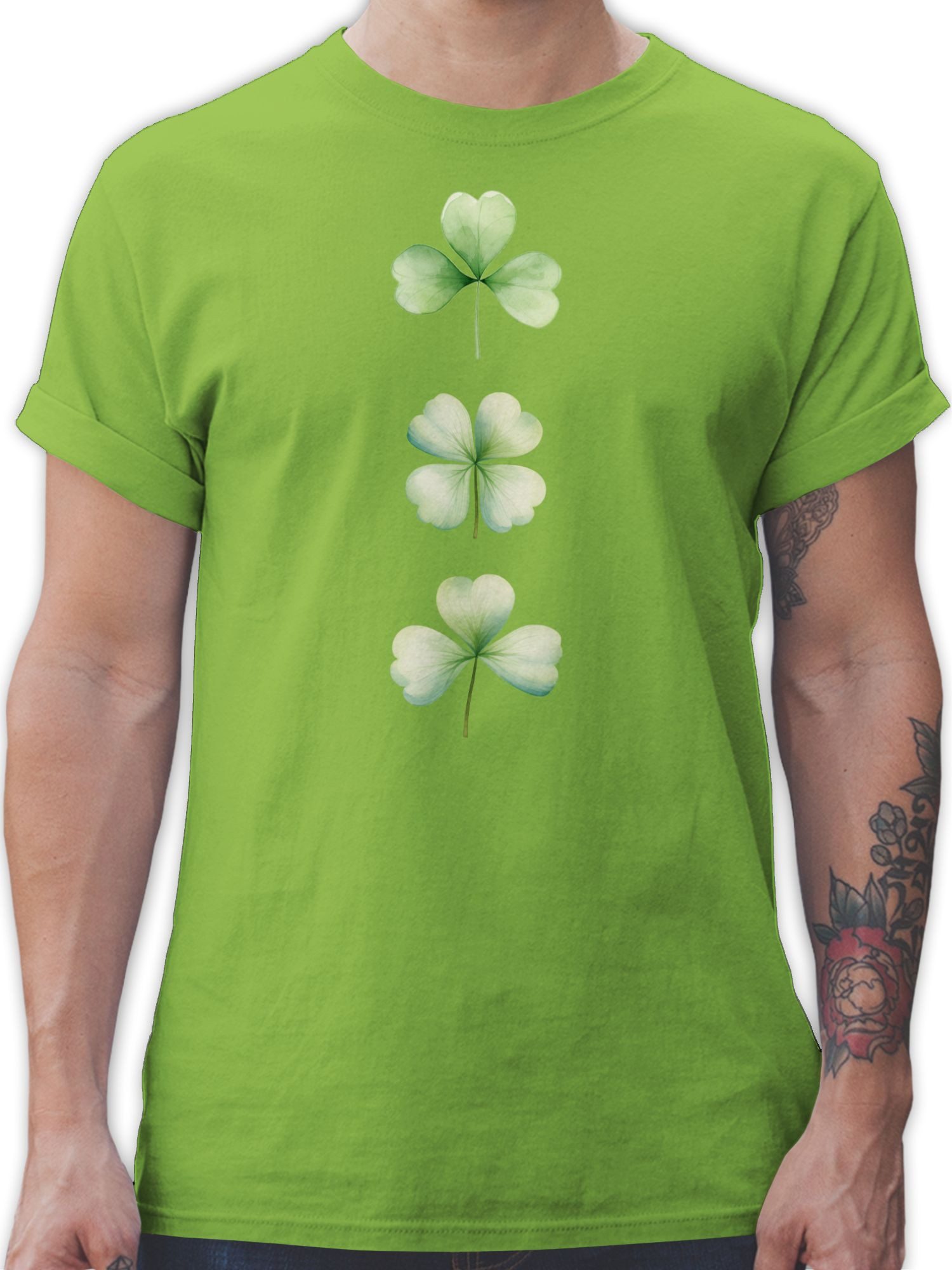 Shirtracer T-Shirt Kleeblatt St Patricks Day I Glücksbringer Geschenk Irisches Kleeblatt St. Patricks Day
