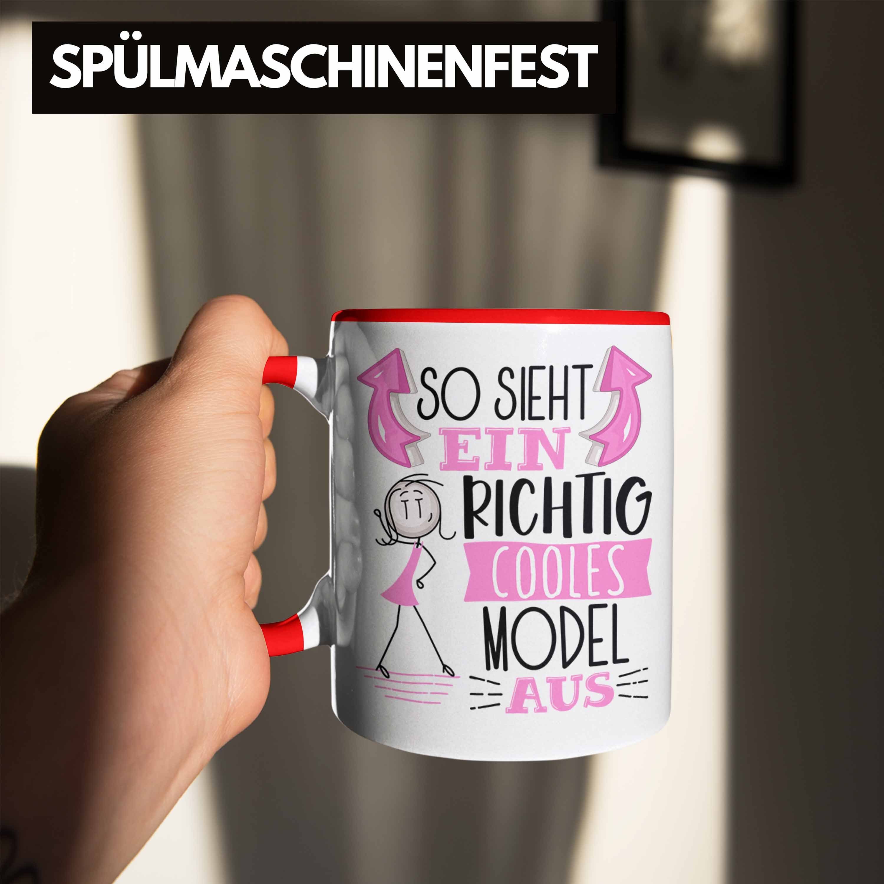 Tasse Cooles Sieht Geschenk Model Ein Trendation Rot Geschenkide Aus So Model RIchtig Tasse