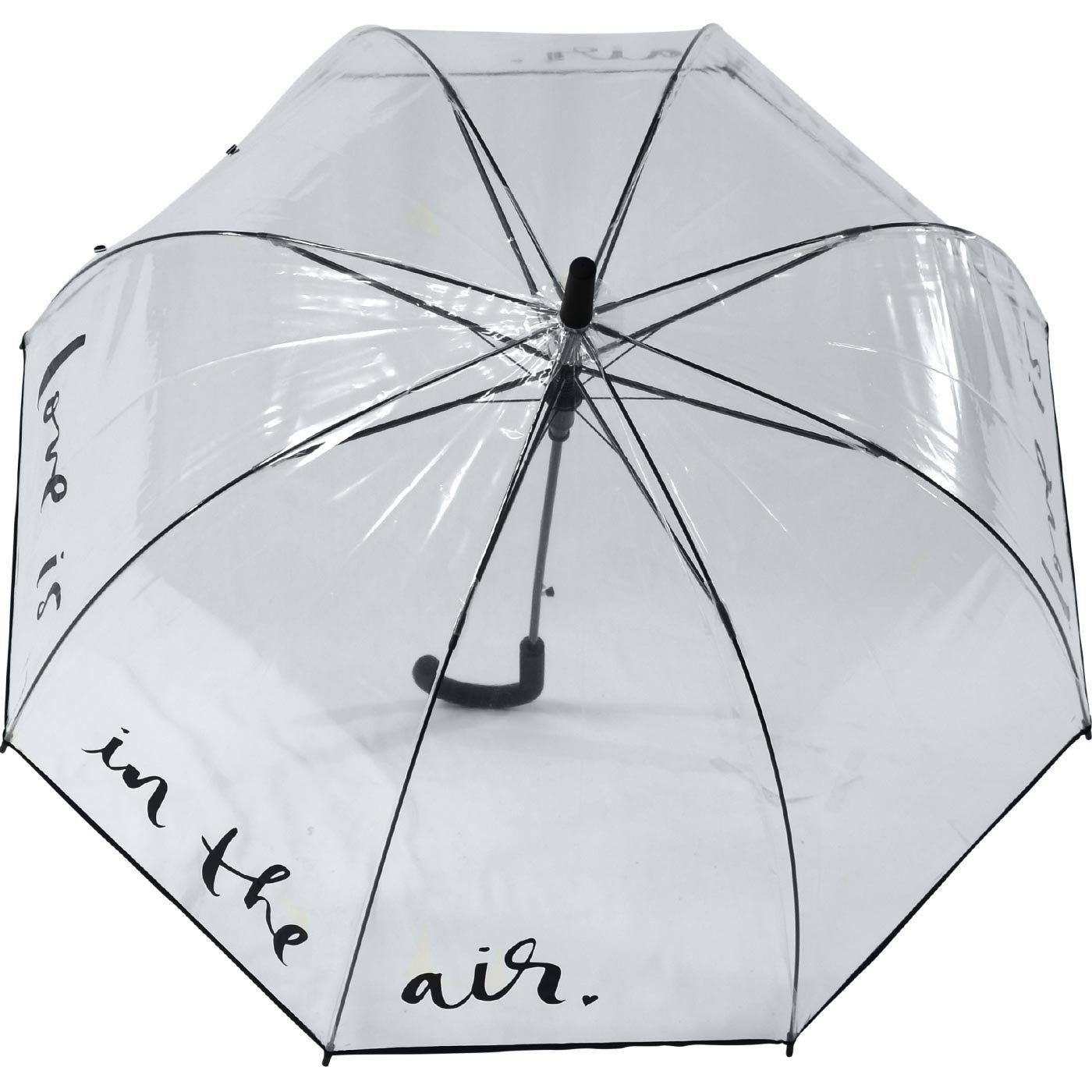 Falconetti® Automatik is in der - Langregenschirm Glockenschirm durchsichtig, Frisur perfekte air", für "love Schutz transparent die the Impliva