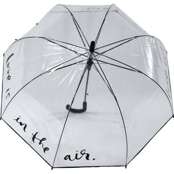 Impliva Langregenschirm Falconetti® Automatik Glockenschirm "love is in the air", durchsichtig, transparent - der perfekte Schutz für die Frisur