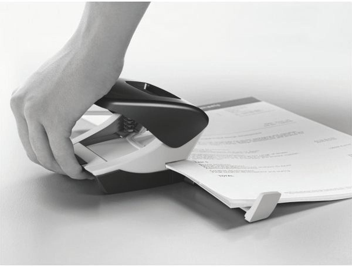 Thumbnail - LEITZ Locher Registraturlocher 4,0mm mit Anschlagschiene schwarz in Blisterverpacku