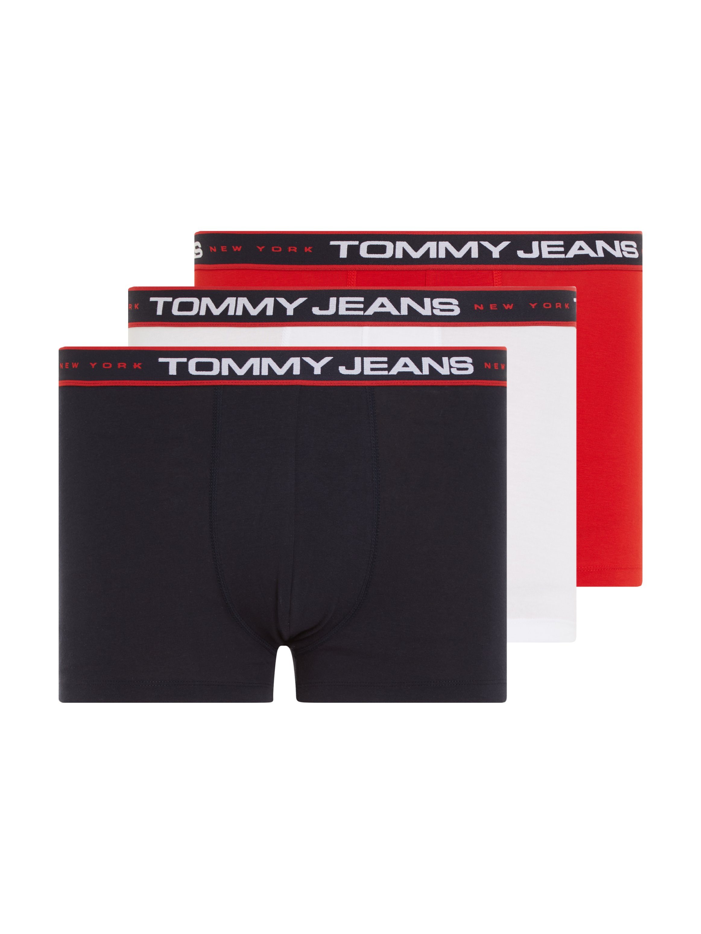 Tommy Hilfiger Underwear Trunk 3P TRUNK (Packung, 3-St., 3er-Pack) mit Logo am Taillenbund deep crimson/ white/ desert sky