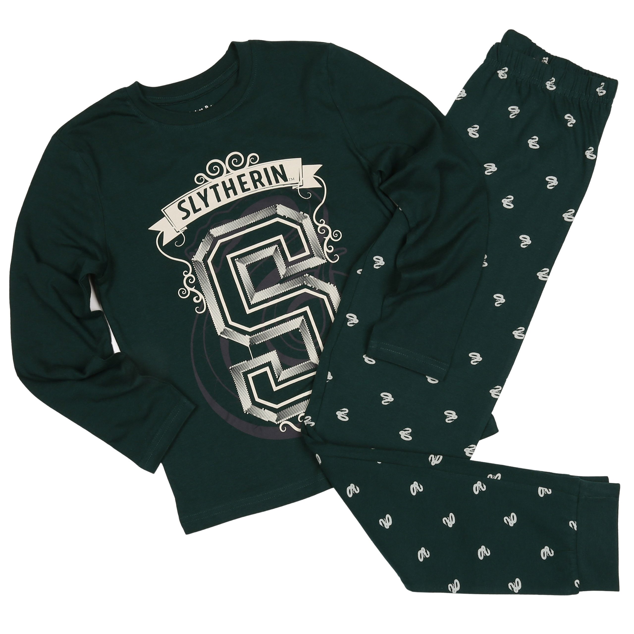 Harry Potter Schlafanzug Harry Potter Slytherin Schlafanzug Jungen, 2-teilig, 100% Baumwolle