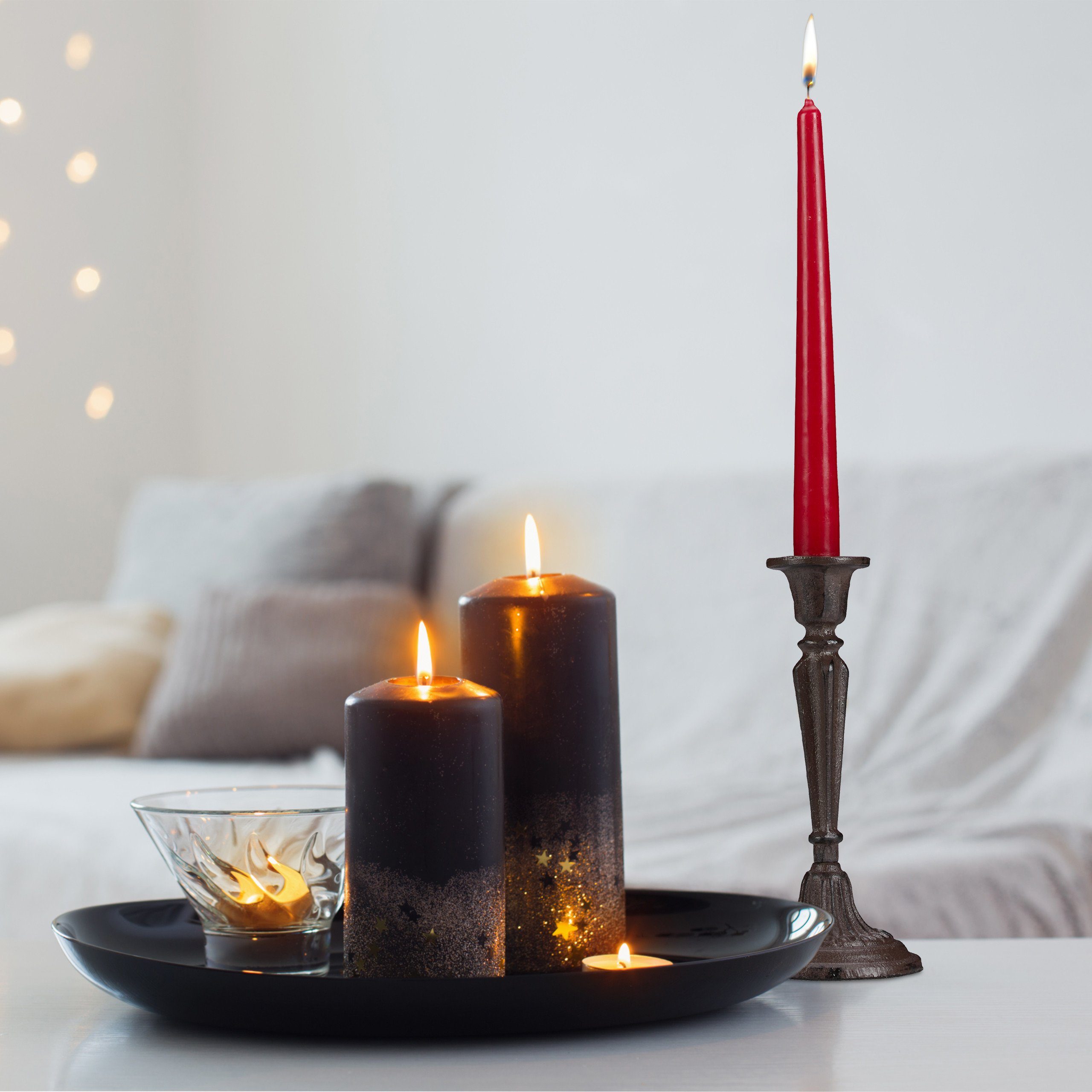 2 x weiß relaxdays Kerzenständer Vintage Kerzenständer