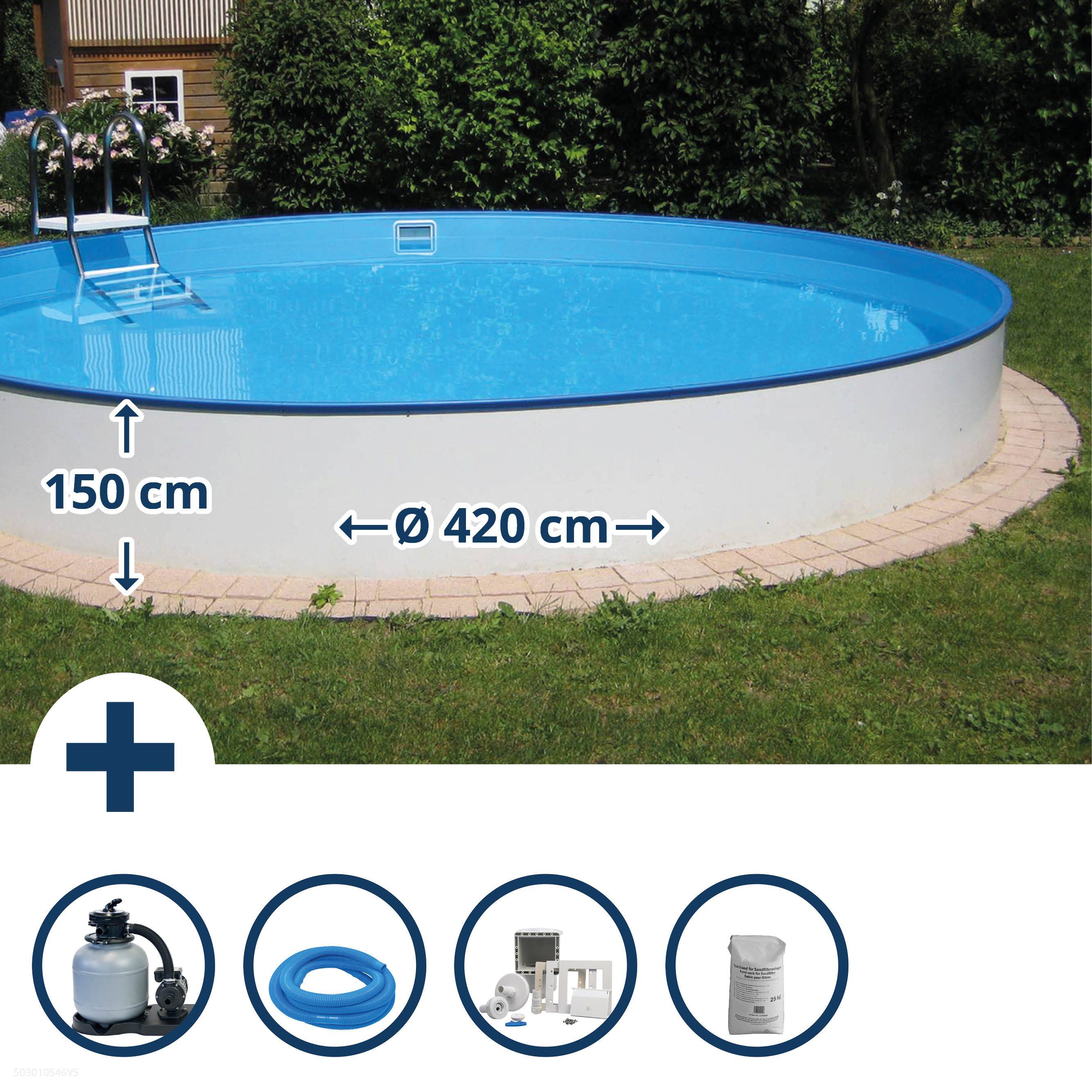Rundpool Stahlwandpool Set (6-teilig) hoch rund Baltimore 4