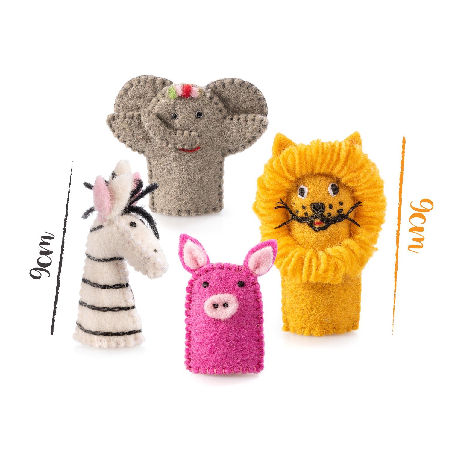 naturling Fingerpuppe 4er Set Filz Tiere günstig online kaufen