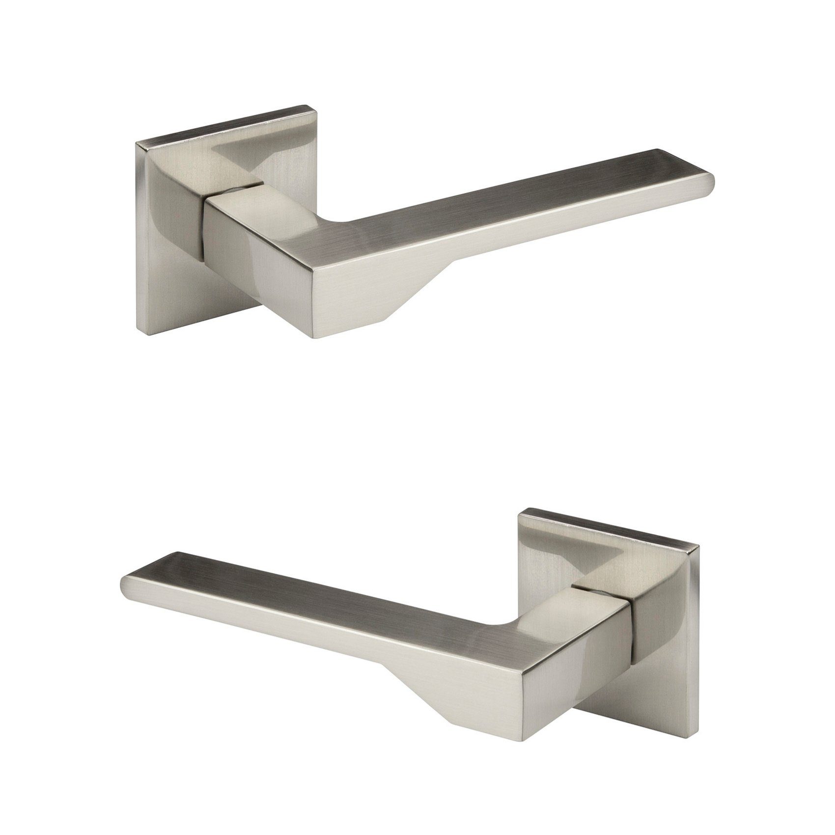 Hexim Drückergarnitur Türklinke Q02.50 nickel matt, Zimmer Türgriffe WC /  Bad Aluminium matt in 4 Farben - (Türklinke Q02) Türgriffe Innentüren