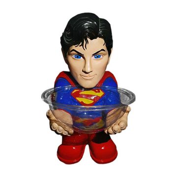 Rubie´s Merchandise-Figur Superman Figur Süßigkeitenspender, Superheld Statue mit Bonbonschale, (Figur mit Zubehör), Superman Figur Süßigkeitenspender